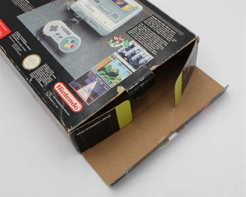 Super Nintendo Console (SNES) - PAL Version - Super Mario World - Complete in box - SNR UP15840547 (SCN) (B Grade) (Used)